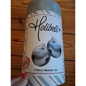 Holiball Holibell Inflatable Silver - 14" Holiday Bell Ornaments